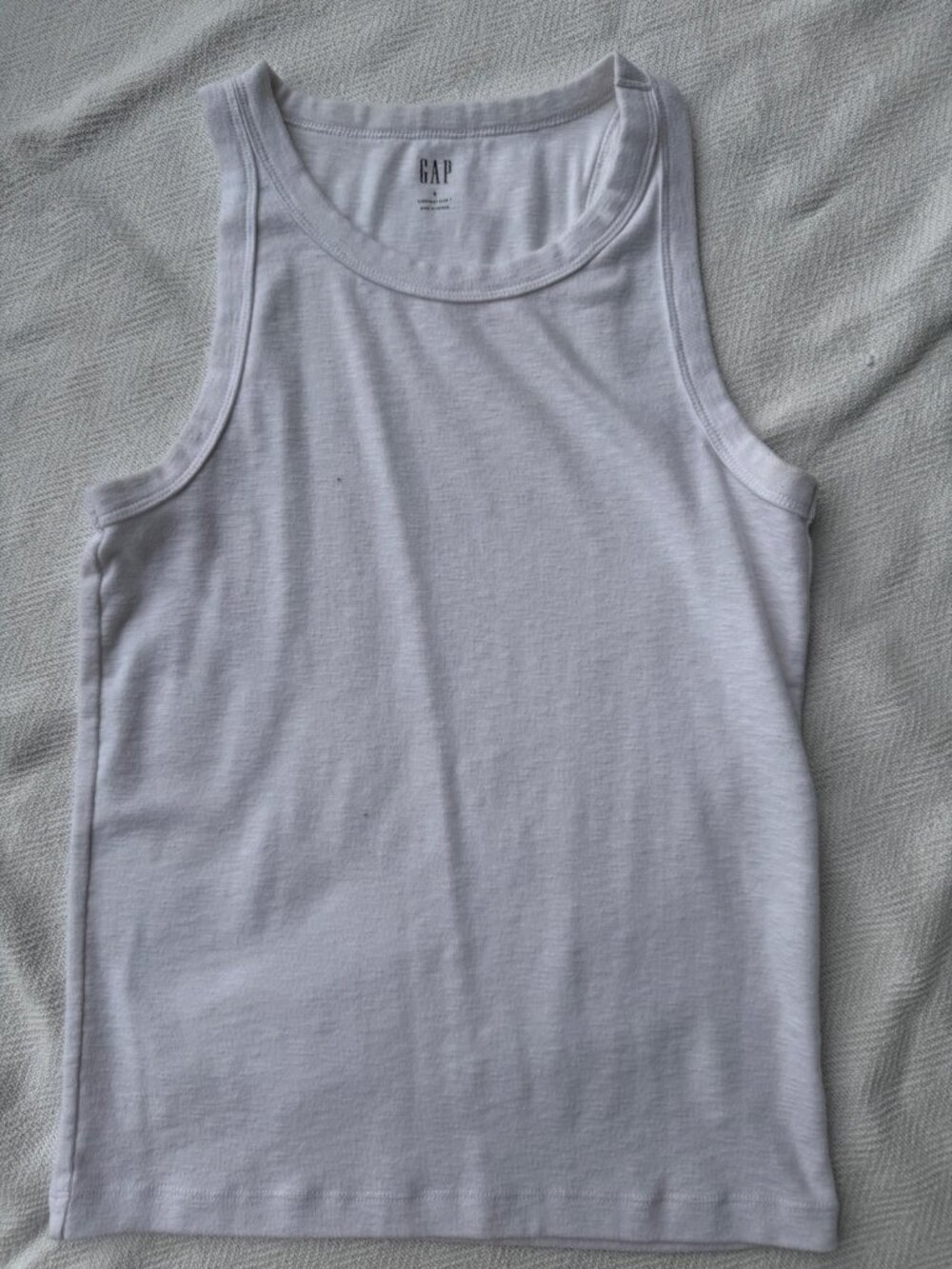 Gap Everyday Slub T Tank Top Women's Small White Sleeveless